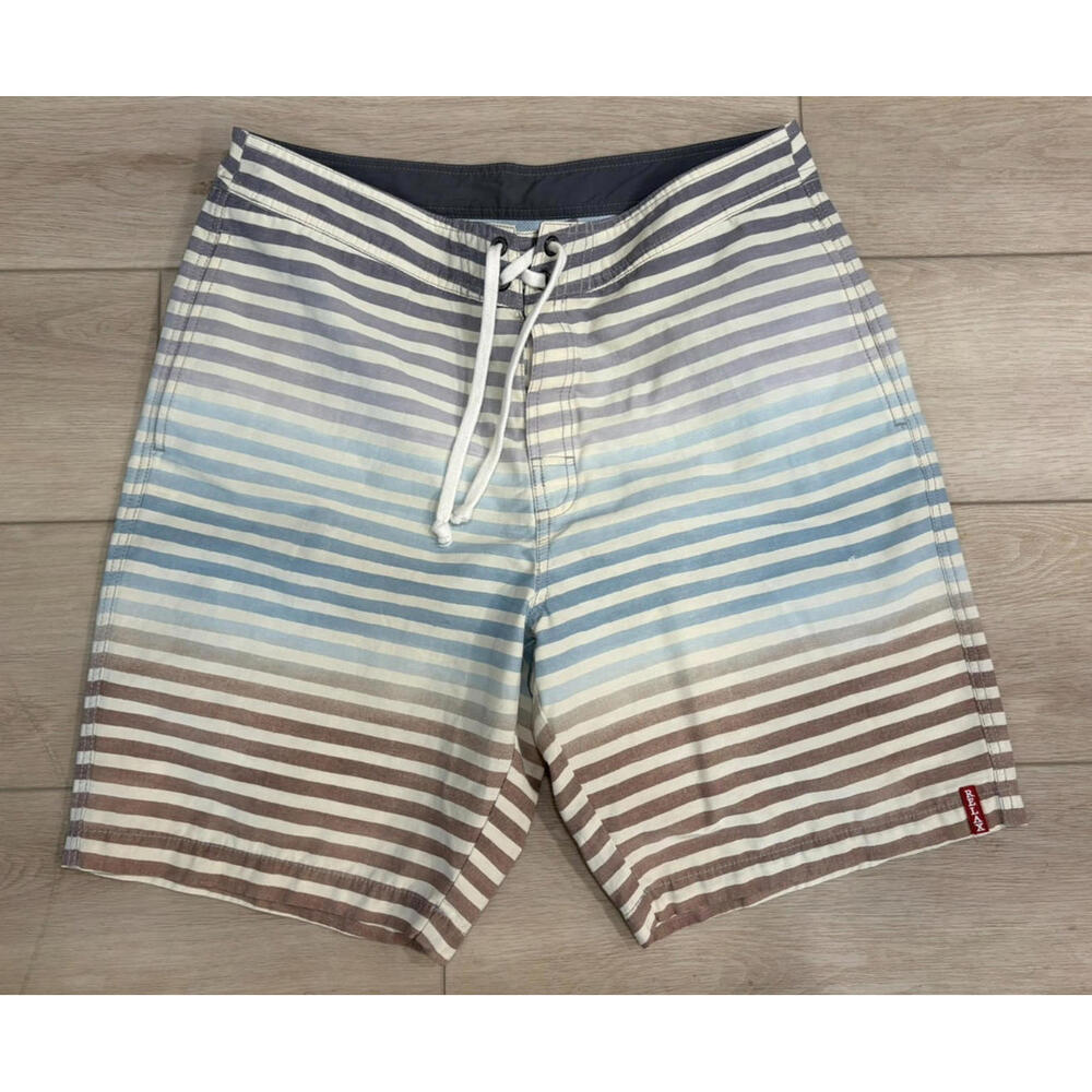 Tommy Bahama Relax Swim Trunks Men’s Striped Print Lined Shorts Pockets